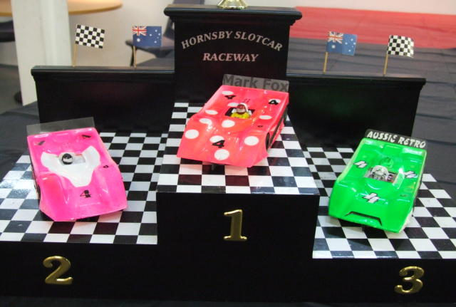 The Podium Cars.<br />Pete, Fox and Wayne.