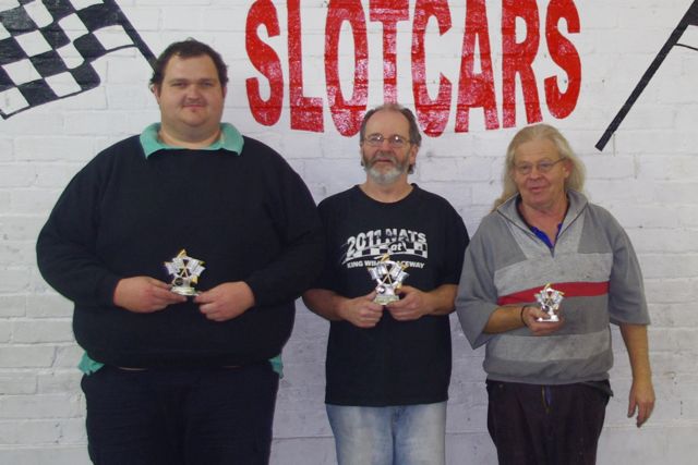 Group 7 Podium, Roundy, Geoff, Carl.