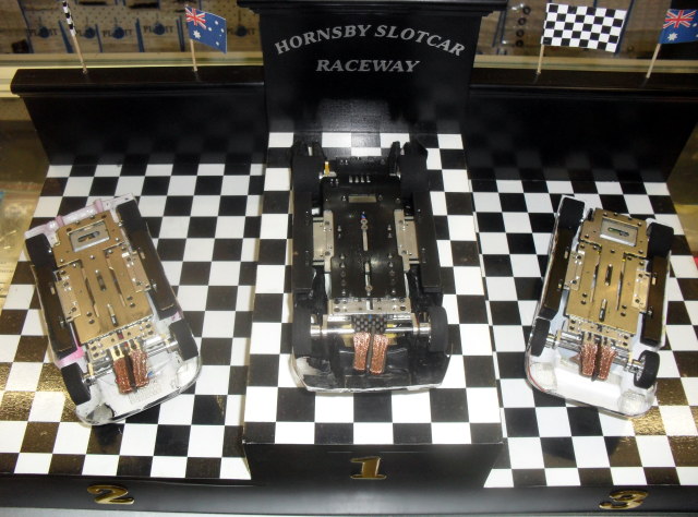 Underside of the Podium Group c cars.