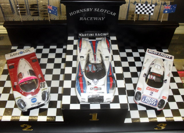 Winning Group C cars.<br />Brad's, Stoo's and Gregg's