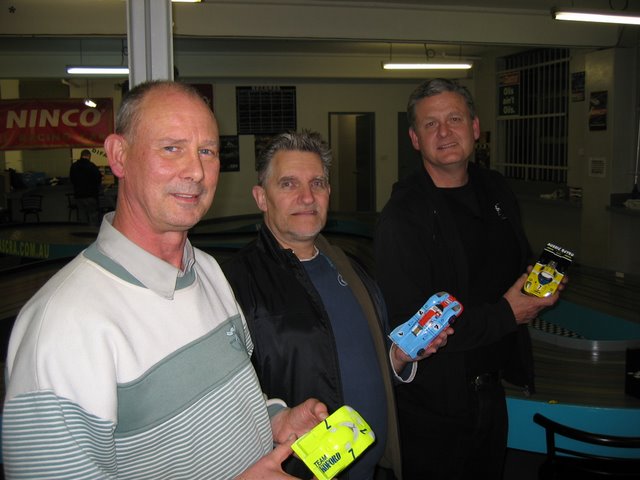 Podium - The Racers<br />L-R  Charles, Dale and James