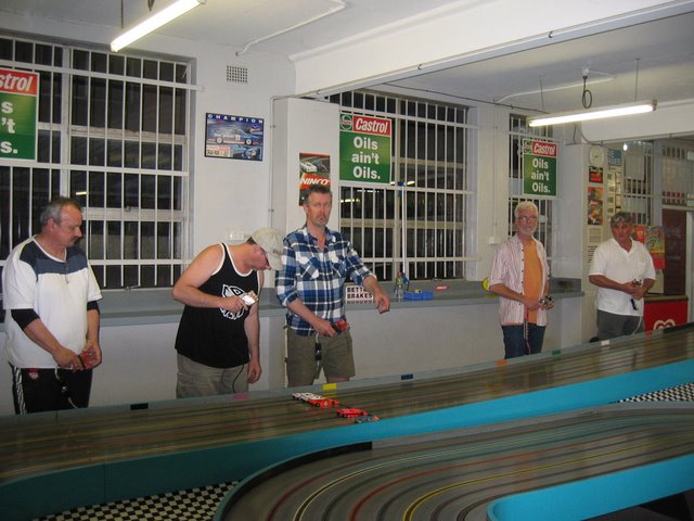 Line up for the Can Am 2nd Semi L-R: -<br />Bill Wall,Troy Boldy, 'Jacko', Mark Fox and Darryl Toole.