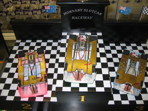 The Podium Chassis.<br />Mark's, Cody's and Bevan's