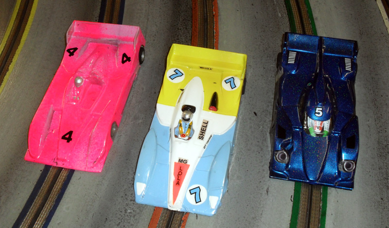 L to R;<br />Mark's, Darryl's and Joe's Podium cars