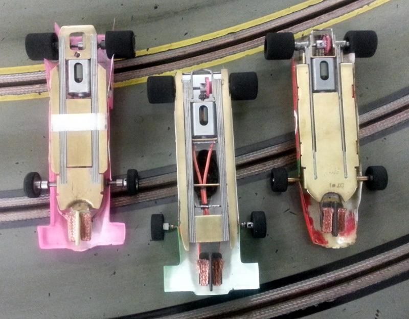 F1 Podium Chassis L to R;<br />Mark's, Cody's (built by Tommy Flythe) and Jason's (built by Darryl)