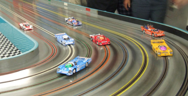 A shot of Some of the Group C cars during Racing