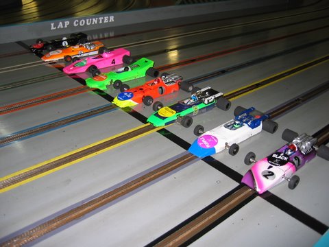 The F1 cars lined up for the Final