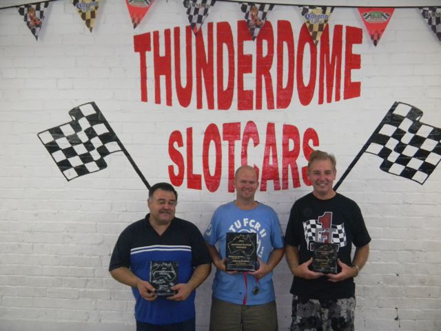 GT1 Podium - Billy K, Mudd, Gill Andrews