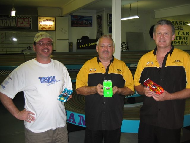 Winners are Grinners L-R<br />Troy 2nd, Wayne 1st and James 3rd