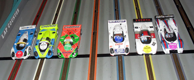 The Group C cars at the start;